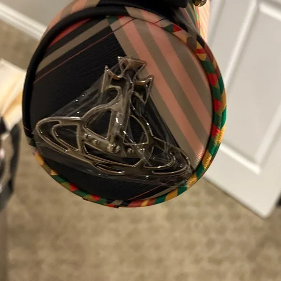 Vivienne Westwood Multicolor Plaid Clutch with Chain Strap - Picture 7 of 8